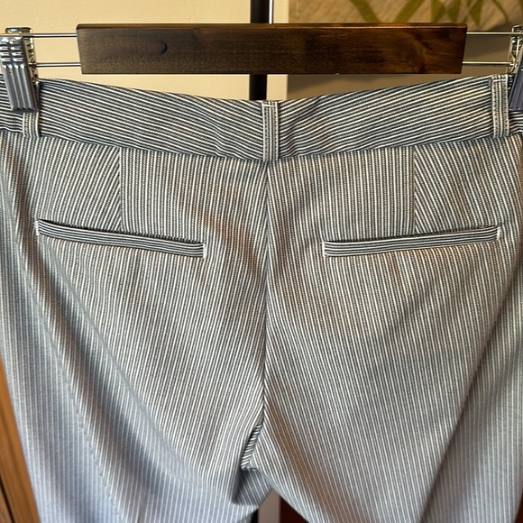 Banana Republic Ryan Mini Stripe Bluestripe Trouser Size 4 - Picture 7 of 8